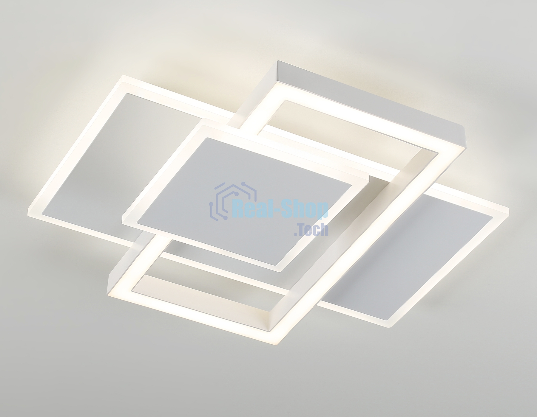 Потолочный светодиодный светильник Ambrella light FA1021/3 WH белый 50W 3000K-6400K 380*345*75 (ПДУ ИК)
