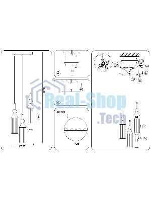 Светильник Ambrella light LH55252/3 BK/BS/CL черный/латунь/прозрачный E14*3 max 40W D230*1200