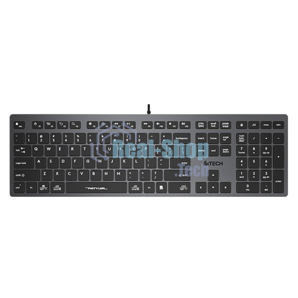 Клавиатура проводная A4Tech Fstyler FX50, USB, серый