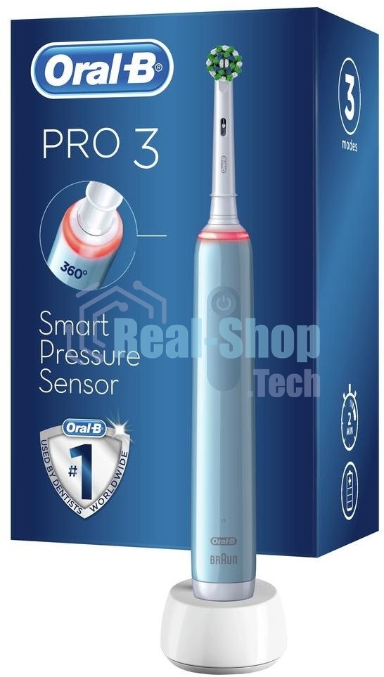 Электрическая зубная щетка Oral-B Pro 3/D505.513.3 CrossAction голубой