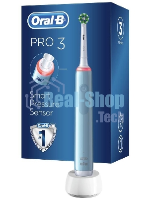 Электрическая зубная щетка Oral-B Pro 3/D505.513.3 CrossAction голубой