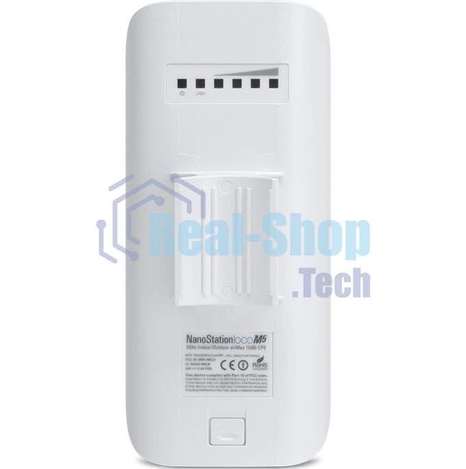 Точка доступа Ubiquiti LocoM2(EU) Wi-Fi и AirMAX. 802.11g/n, интегрированная антенна 8 дБ (45°*45°),10/100 RJ45 Ethernet