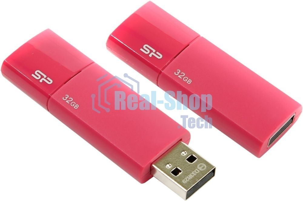 Флешка USB R/W 32Gb, Silicon Power Ultima U05, USB 2.0, Розовый