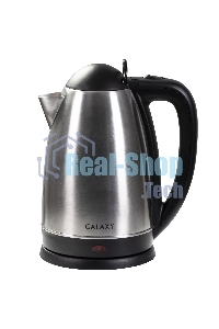 Чайник электрический Galaxy GL 0321, серый, металл, 2000 Вт, 2,5 л, корпус из нержавеющей стали AISI 304, скрытый нагревательный элемент из нержавеющей стали AISI 304, индикатор работы