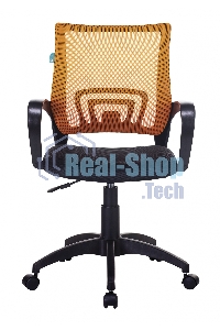 Кресло компьютерное Бюрократ CH-695NLT оранжевый TW-38-3 сиденье черный TW-11, сетка/ткань, крестовина пластик