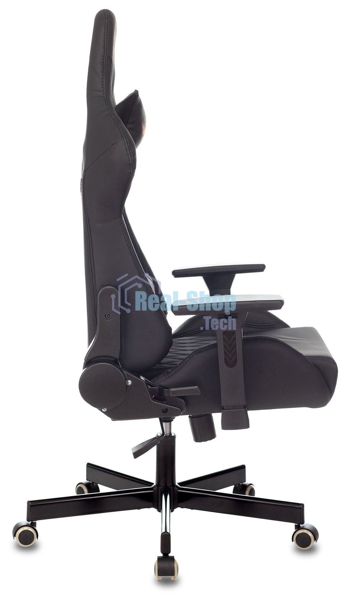 Кресло игровое Knight ARMOR черный, ромбик, эко.кожа, с подголовником, крестовина металл