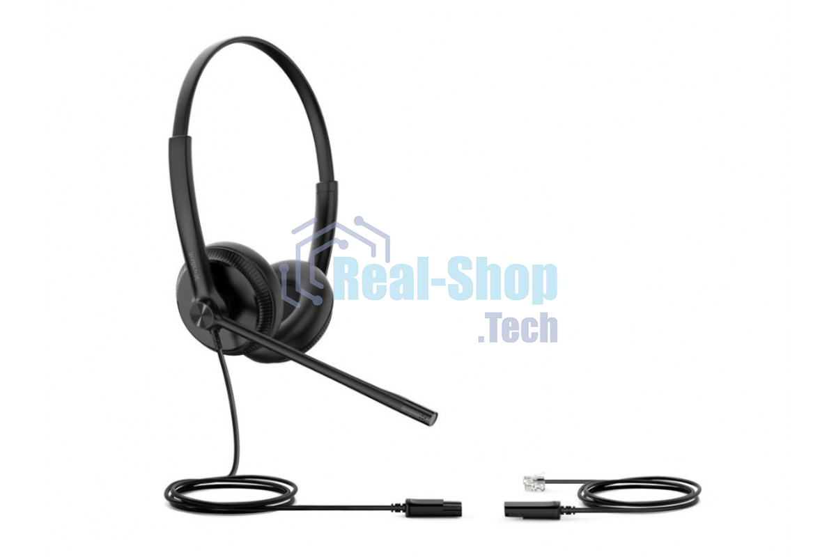Гарнитура проводная YEALINK YHS34 Dual Дуо, Проводная, HD звук, QD, RJ9, шт