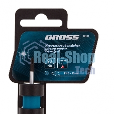 Отвертка Gross 12131 PH0 x 75 мм S2, трехкомпонентная рукоятка