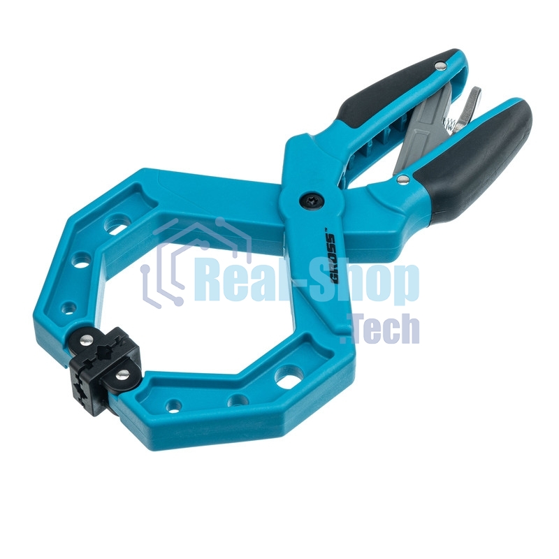 Струбцина Gross 20805 клещеобразная пластиковый корпус храповый механизм жесткой фиксации 4''/100м