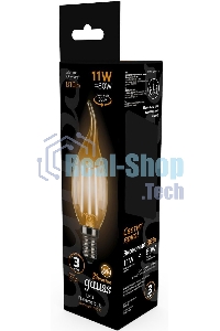 Лампа cветодиодная Gauss LED Filament Свеча на ветру E14 11W 720lm 2700K 1/10/50