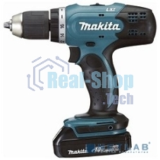 Дрель-шуруповерт Makita DDF453SYE ак 18В,2х1.5А·ч Li-ion,БЗП-13мм,0-400\1300об\м,42\27Нм,1.8кг,чем