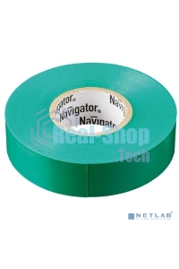 Изолента ПВХ Navigator 15 мм (рул.20м) зел. NIT-B15-20/G