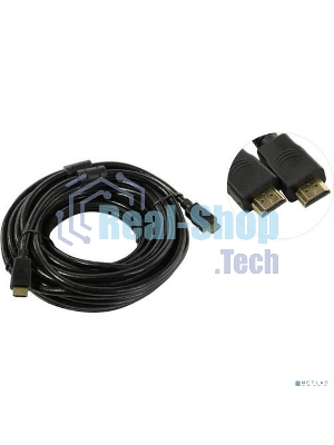 Кабель HDMI Exegate EX287727RUS EX-CC-HDMI2-15.0F (19M/19M, v2.0, 15м, 4K UHD, Ethernet, ферритовые кольца, позолоченные контакты)