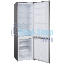 Холодильник Evelux FS 2220 X серый двухкамерный 188/64л морозилка снизу