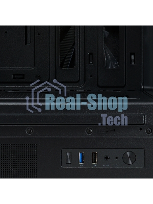 Компьютерный корпус без блока питания HSPD F510, Panoramic Mid Tower, черный, TG, 0.5 SPCC, no fans ATX, mATX, mITX 180/280/160мм 1x2.5