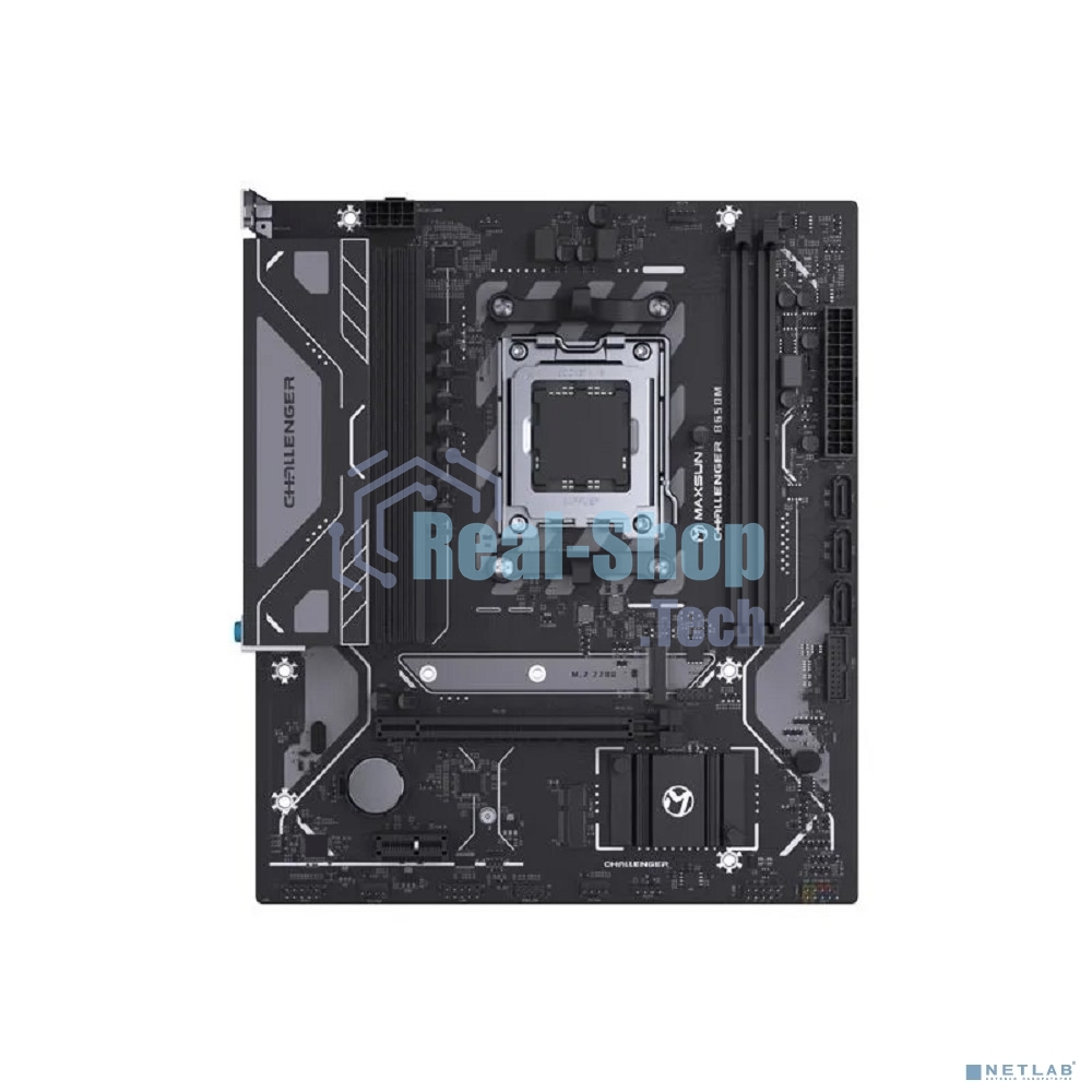 Материнская плата Maxsun MS-Challenger B650M V2, AM5, AMD B650, 2xDDR5, 3xSATA, 1xM.2, 1xPCIe 4.0 x16, 1xPCIe 3.0 x1, 1xDP, 1xHDMI, 1xRJ45, 4xUSB-A 5Gbps, 2xUSB-A 2.0, 3x3.5 мм, 5.1, mATX