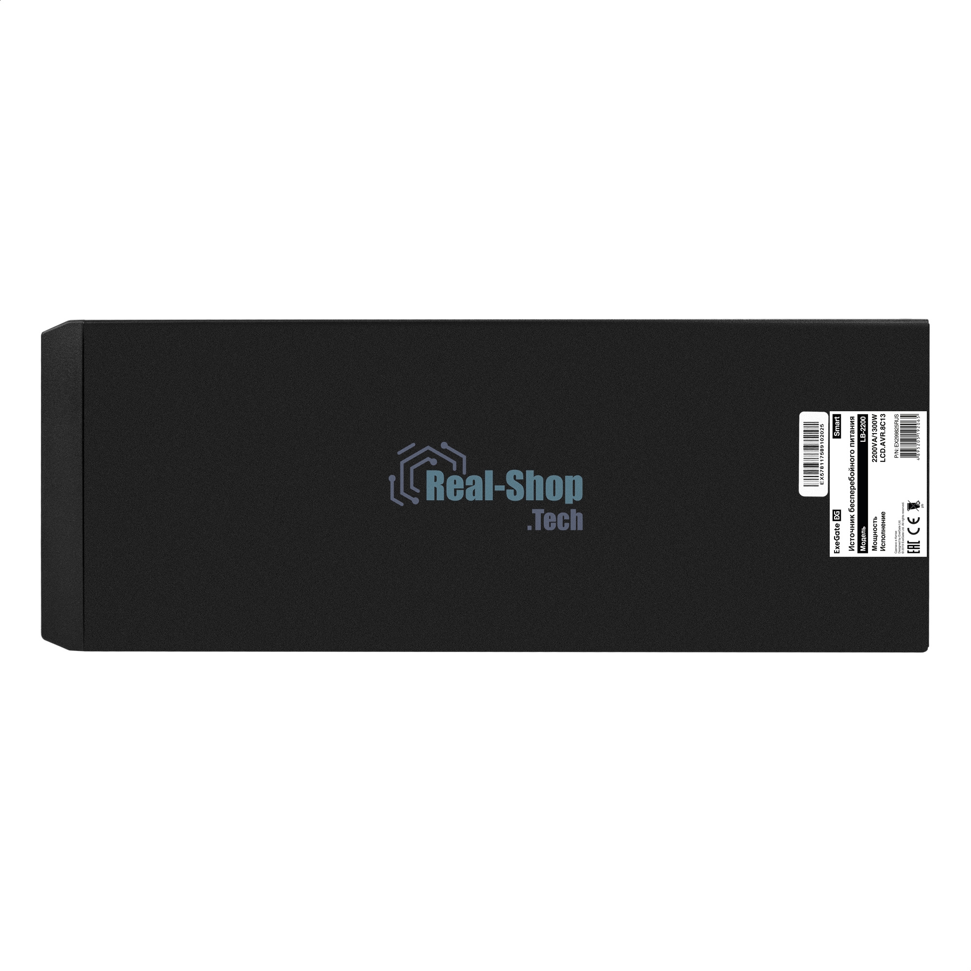 Источник бесперебойного питания ExeGate Smart LB-2200.LCD.AVR.8C13 (2200VA/1300W, цветной LCD, AVR, 8*C13, батарея 12V 9Ah - 2 шт., металлический корпус, Black)