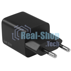 Зарядное устройство Cablexpert MP3A-PC-62, 20Вт GaN, 3А, QC4.0/PD, 1xUSB, 1xType-C, черный, пакет