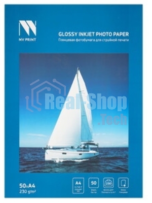 Глянцевая фотобумага NVPrint для струйной печати 230 г/м A4 50 листов