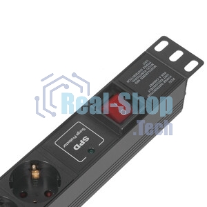 Блок розеток горизонтальный ExeGate ServerPro PDU-19H607 Al-6S-C14-SW-SPD1, 19