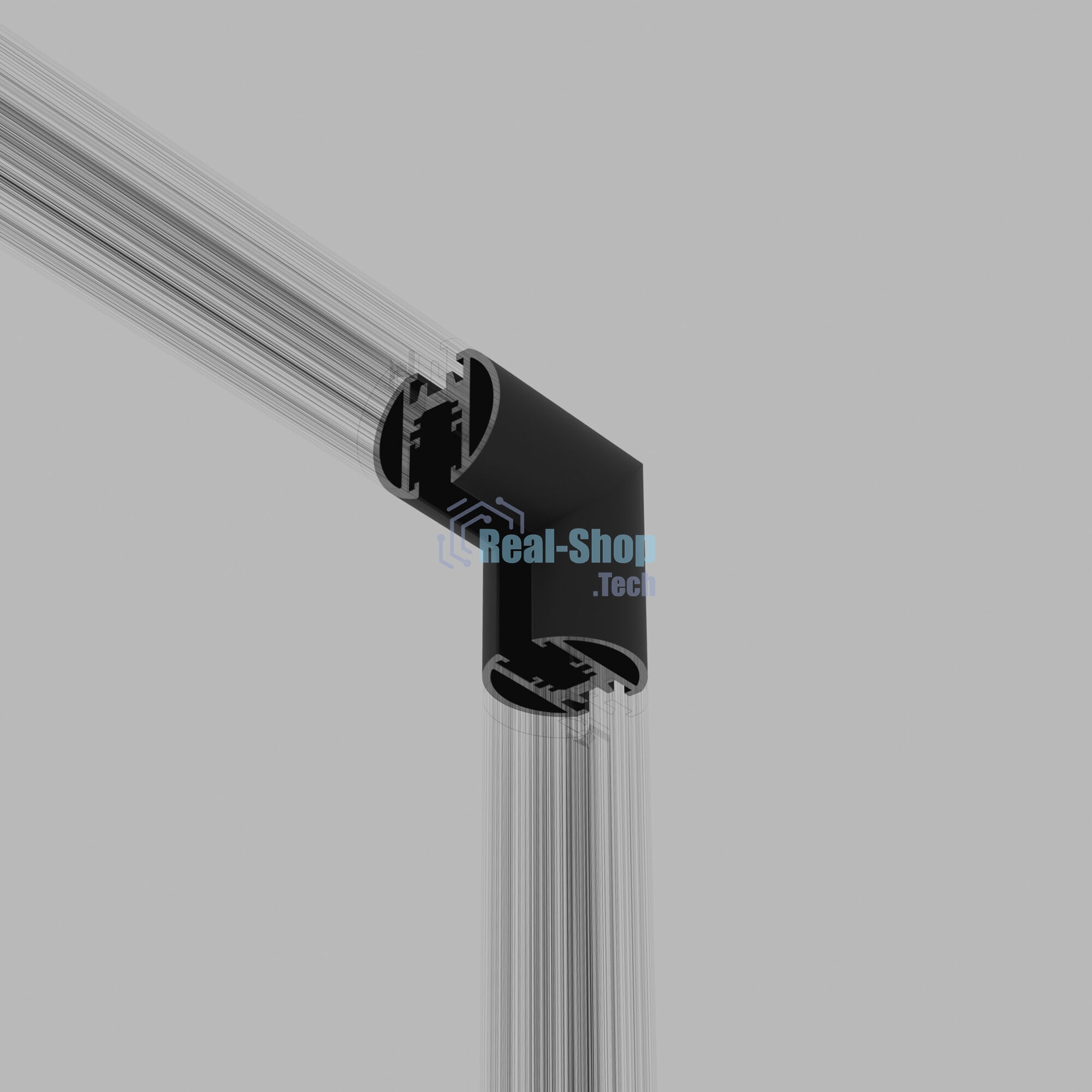 Mini Magnetic Коннектор угловой внутренний для накладного шинопровода Round (черный) 85216/00