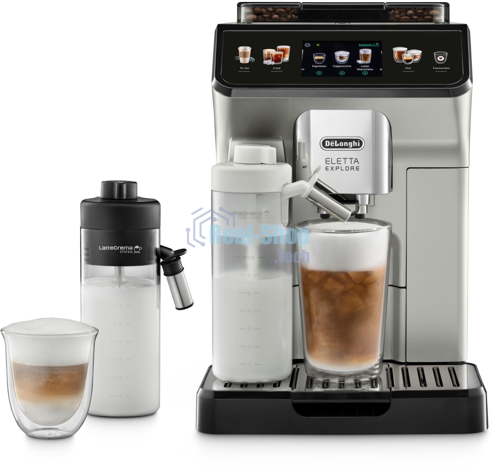 Кофемашина DeLonghi ECAM450.55.S серебристый/черный, исп. кофе - зерновой/молотый, 1.8 л, 1450 Вт, 19 бар