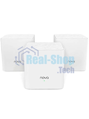 Двухдиапазонная Wi-Fi Mesh система Tenda nova MW3 (3 роутера) АС1200, 2 порта fast ethernet RJ45