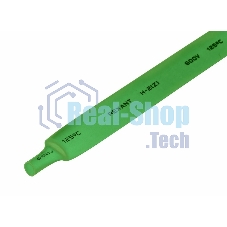 Термоусаживаемая трубка Rexant 9,0/4,5 мм, зеленая, упаковка 50 шт. по 1 м