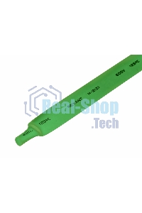 Термоусаживаемая трубка Rexant 9,0/4,5 мм, зеленая, упаковка 50 шт. по 1 м