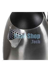 Чайник электрический Galaxy GL 0321, серый, металл, 2000 Вт, 2,5 л, корпус из нержавеющей стали AISI 304, скрытый нагревательный элемент из нержавеющей стали AISI 304, индикатор работы