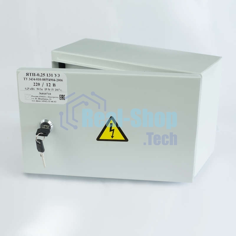 Ящик с понижающим трансформатором ЯТП 0.25 220/36В (3 авт. выкл.) IP54 Кострома ОС0000016261