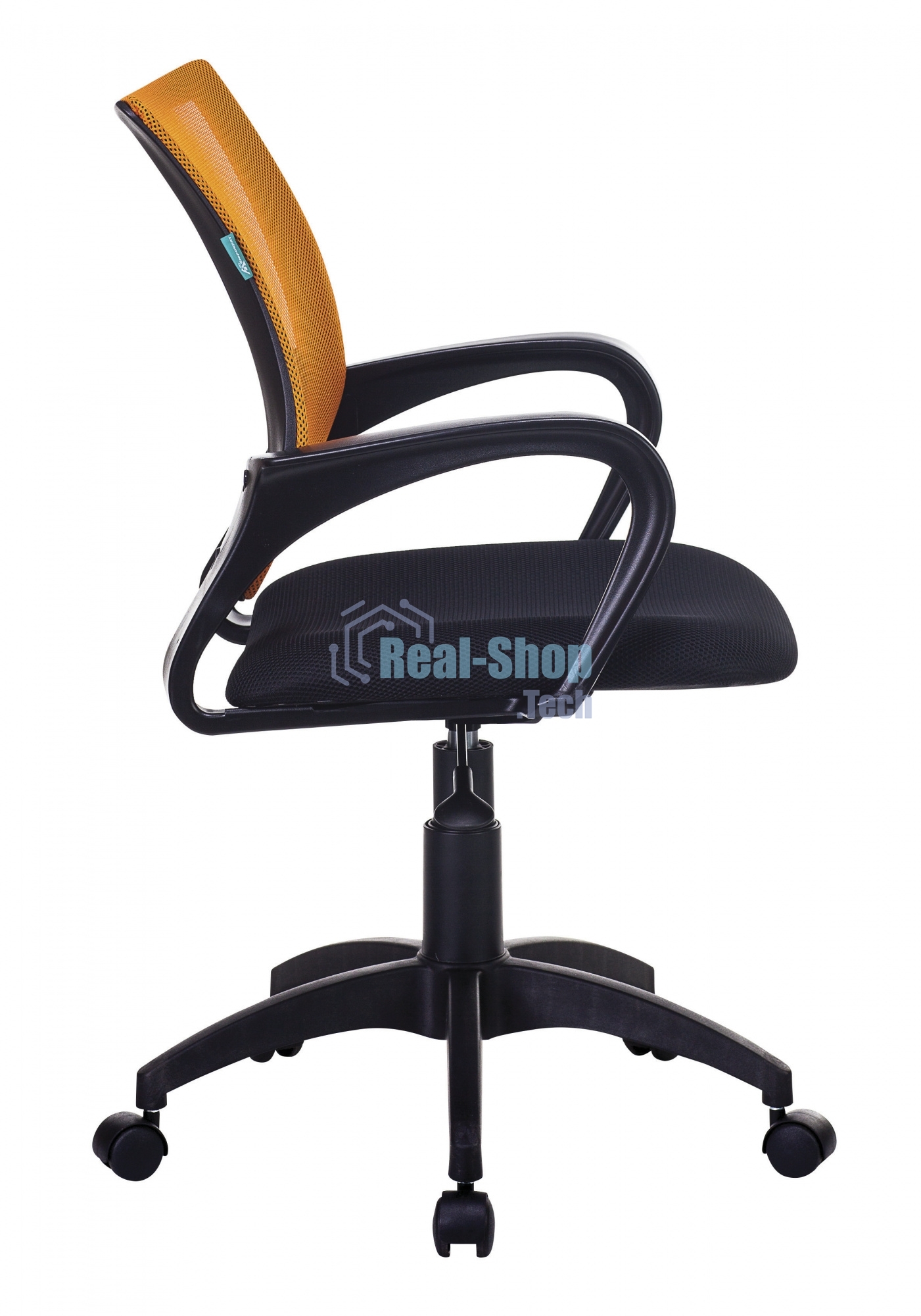 Кресло компьютерное Бюрократ CH-695NLT оранжевый TW-38-3 сиденье черный TW-11, сетка/ткань, крестовина пластик
