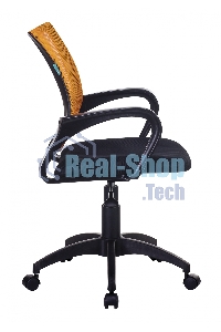 Кресло компьютерное Бюрократ CH-695NLT оранжевый TW-38-3 сиденье черный TW-11, сетка/ткань, крестовина пластик