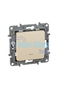 Выключатель с подсветкой, на винтах ETIKA 10АХ слоновая кость