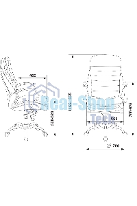 Кресло руководителя Бюрократ T-9950/BLACK черный, кожа, крестовина хром
