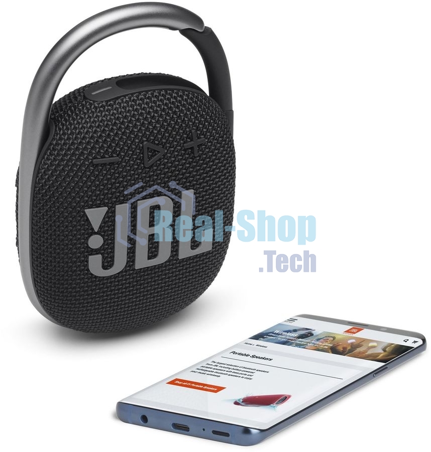 Портативная акустическая система JBL CLIP 4, черный