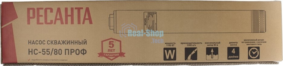 Скважинный насос НС-55/80 ПРОФ Ресанта
