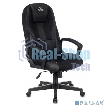 Кресло игровое Бюрократ Zombie 9 черный/серый, искусст.кожа/ткань, крестовина пластик