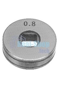 Подающий ролик Denzel V профиль под стальную проволоку 0,8-1 мм, посадка квадрат, 2 шт