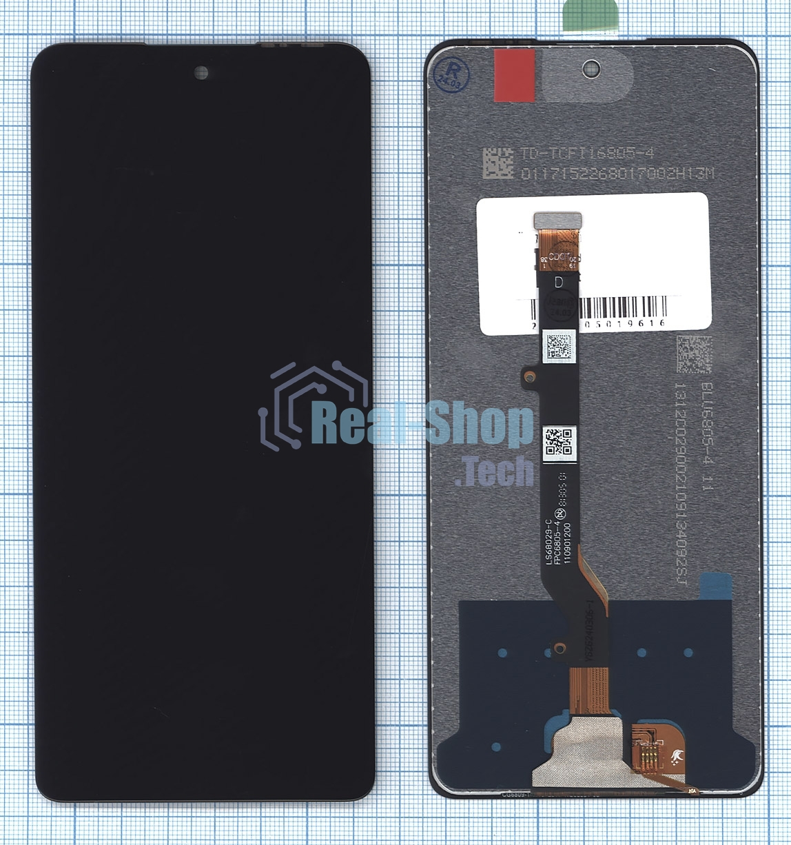 Дисплей (модуль) для Infinix Hot 40 Pro (X6837) в сборе с тачскрином черный