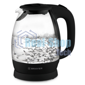 Чайник электрический BRAYER BR1026, 2200 Вт, 1.8 л, высокопроч.стекл, подсвет, автоот, моющ.фильтр