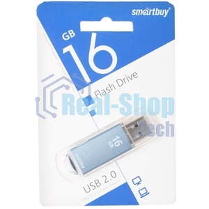 Флешка USB Smartbuy V-Cut series blue (SB16GbVC-B), 16Gb, USB 2.0, R/W 25/15, синий