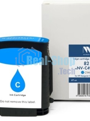 Картридж струйный NVPrint 82 (NV- C4911A) Cyan для HP DesignJet 500/800 (69 мл) совместимый