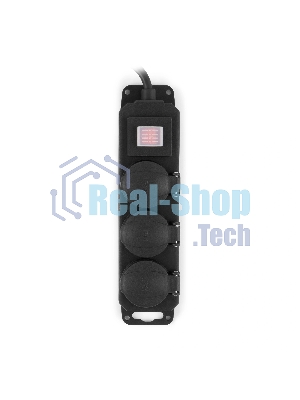 Сетевой фильтр Buro 300MDP-3-B 3 м, 3 розетки, черный, коробка