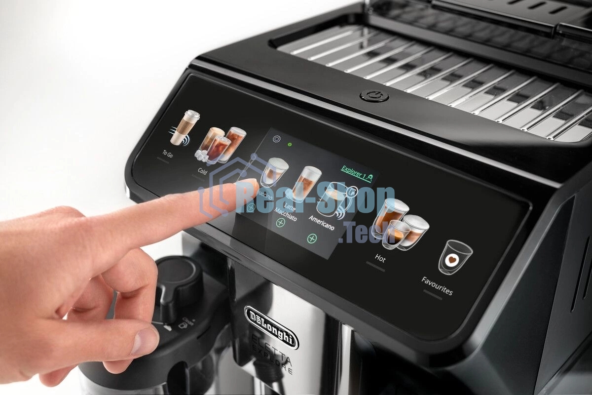 Кофемашина автоматическая DeLonghi ECAM450.55.G черный, исп. кофе - зерновой/молотый, 1.8 л, 1450 Вт, 19 бар