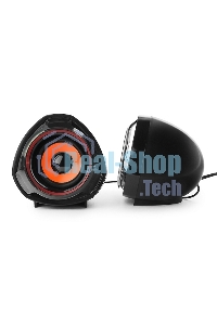 Акустическая система 2.0 Gembird SPK-105, черный, 5 Вт, регулятор громкости, USB-питание
