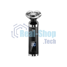 Электробритва Centek CT-2175 (черный) ротор 4D, влажное бритье, 3 плав.головки, USB, зарядка 1 час, подставка