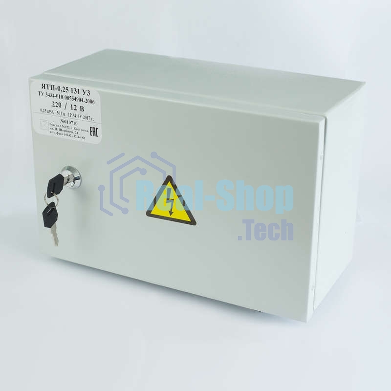 Ящик с понижающим трансформатором ЯТП 0.25 220/36В (3 авт. выкл.) IP54 Кострома ОС0000016261