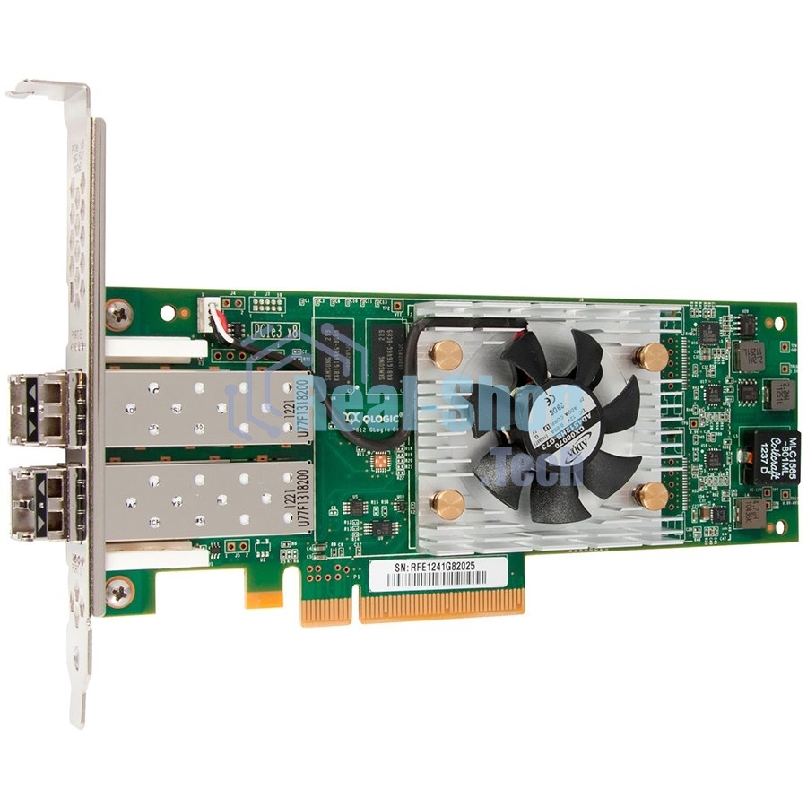 Контроллер Qlogic QLE2672-CK 16Gb Dual Port FC HBA x8 PCIe LC multi-mode optic