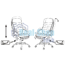 Кресло руководителя Бюрократ T-9950/BLACK черный, кожа, крестовина хром